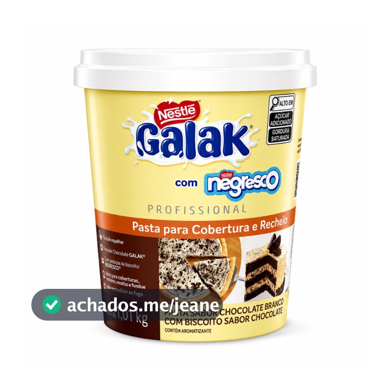 Galak com Negresco Nestlé Recheio e Cobertura 1,01kg Confeitaria