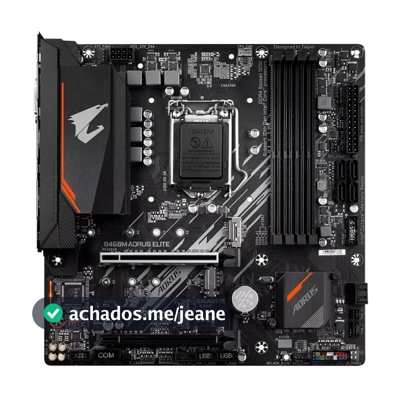 Placa-Mãe GIGABYTE B460M AORUS ELITE LGA1200 B460 DDR4 HDMI MATX Testada 92 % Novo