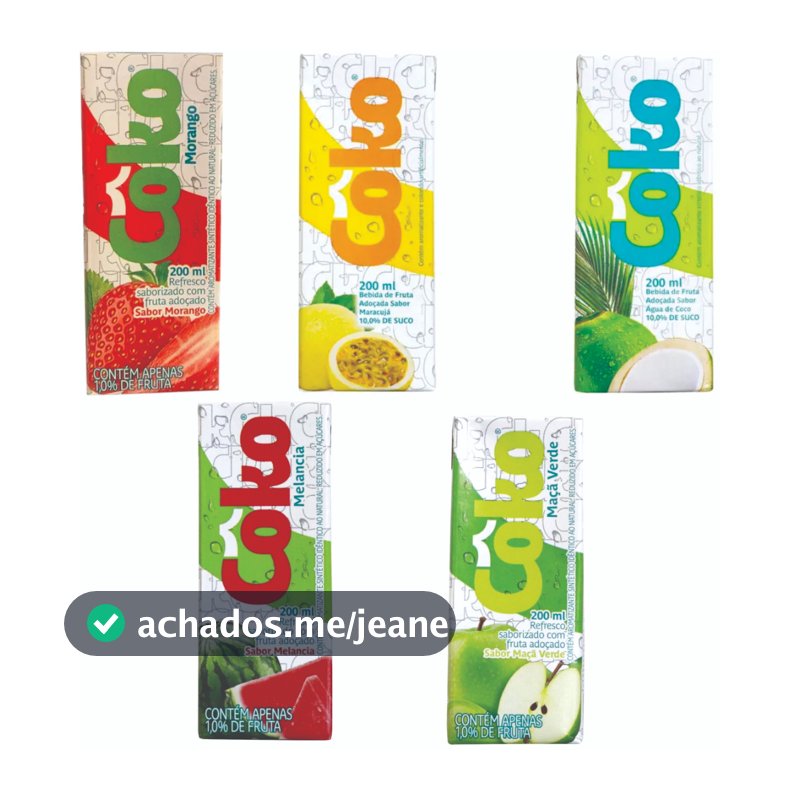 Kit 30 Unidades Água De Coco Coko 6 Unid Tradicional, Morango, Maracuja, Melancia e Maça Verde