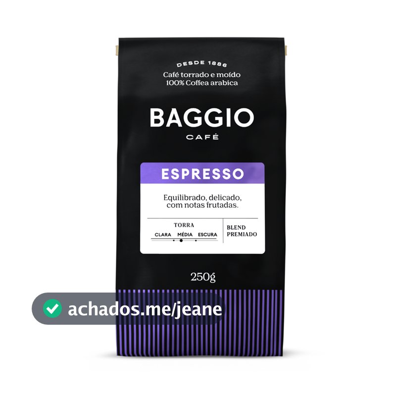 Baggio Café - Café Torrado e Moído - Blend Premiado -  Espresso 250g