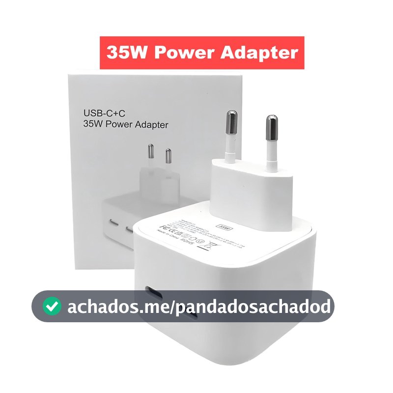 Carregador PD Duplo De 35W Adaptador USB C＋C Carregamento Rápido Para  iPhone