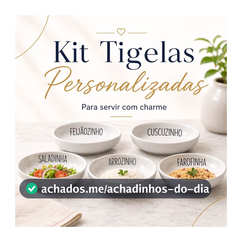 Kit 6 cubuca de Cerâmica Personalizados 400ml | para Servir, Mesa e Cozinha