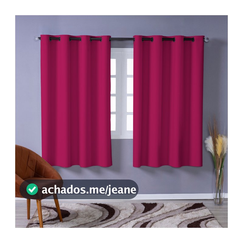Cortina Corta Luz 100% Blackout 2,20m x 1,30m Para Sala e Quarto Imperdível