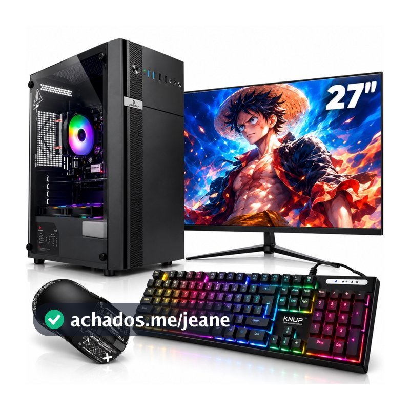 Computador Completo Pc Gamer I5 6400 8gb Monitor 27 Ssd 128 e HDD 500GB + Teclado Mêcanico RGB + Mouse Sem Fio