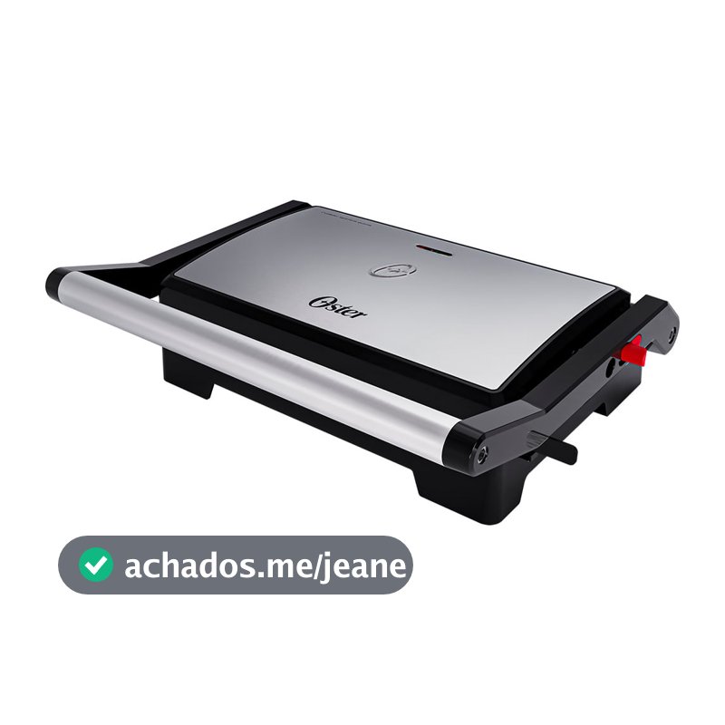Mini Grill Elétrico Oster Inox 2 em 1