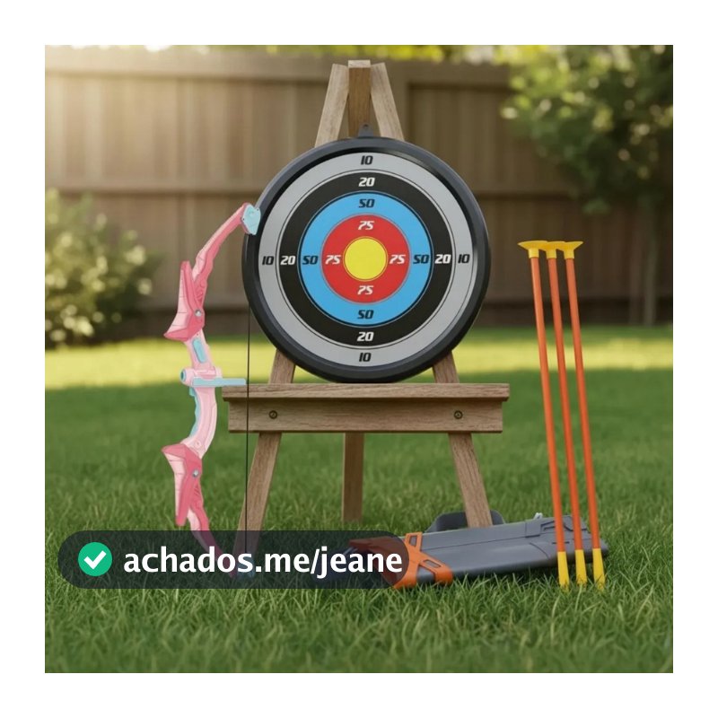 Brinquedo Arco e Flecha Infantil Radical com Luz Alvo e Flechas com Ventosas