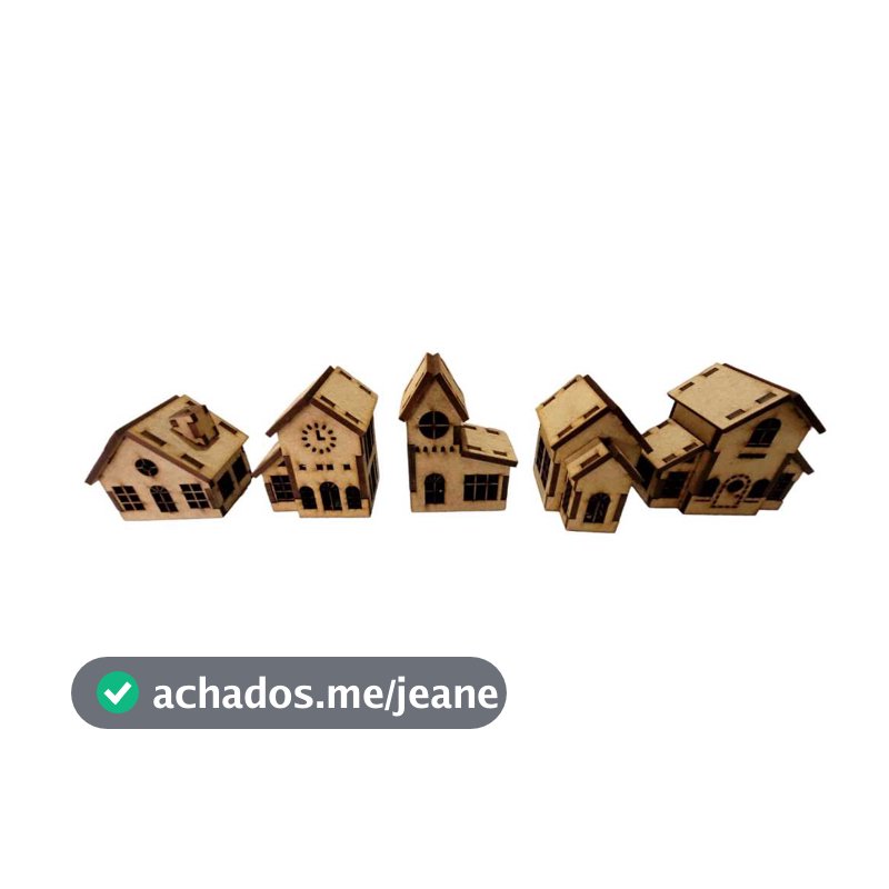 Kit vila Natalina 5 mini casinhas ( VILA 04 ) Enfeites de Natal