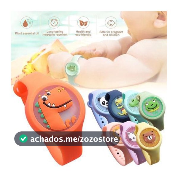 Pulseira Anti Mosquito Repelente Citronela Acende Luzes