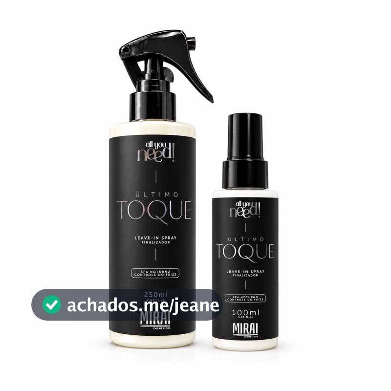 Finalizador Último Toque Mirai Leave-In Protetor Térmico Capilar Em Spray Reconstrutor