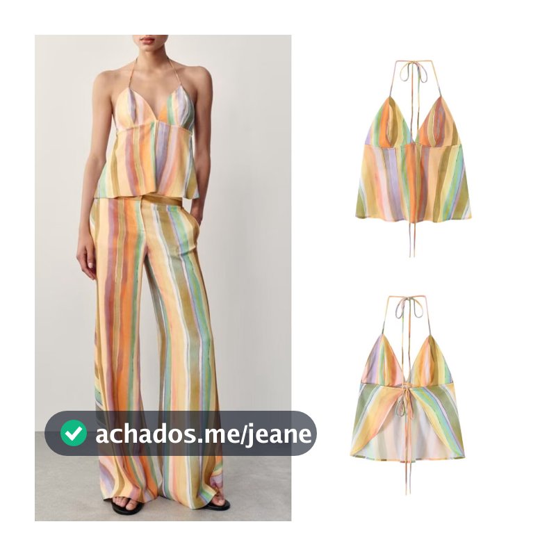 2026 verão novo estilo feminino com decote em V halter contraste cor listrado halter pescoço topo7941139