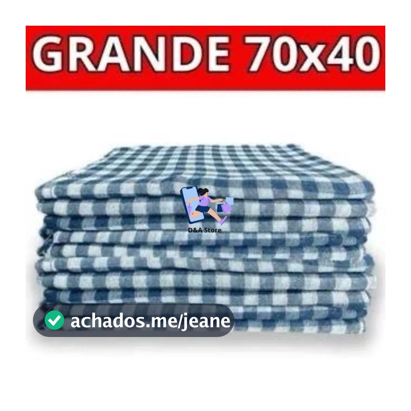 Kit Econômico 3 5 Ou 10 Panos Pano de Chão Xadrez 100% Algodão Grande