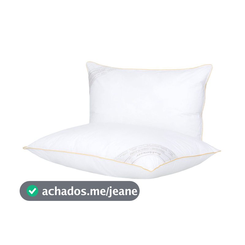 Kit Travesseiro 50x70cm Buddemeyer Toque de Pluma Algodão 2 peças