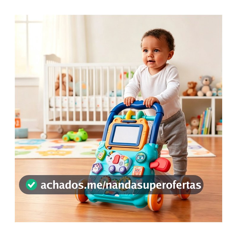 Andador Infantil Empurrador Infantil Educativo Musical Empurrador Quadro Magico Educativo Bebê  -P20