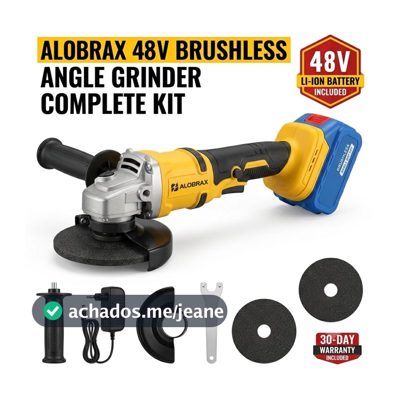 Esmerilhadeira Angular A Bateria Com 1 ou 2 Baterias Discos ou Maleta Cortadora