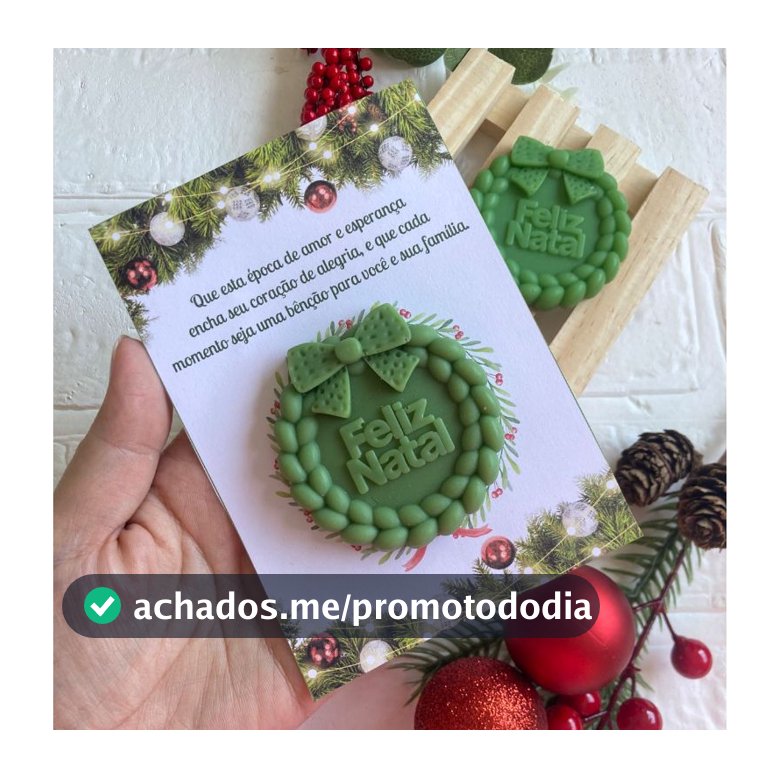 Lembrança de NATAL Sabonete Artesanal - Mimos para Clientes, Família, Funcionário - Perfeito para Final de Ano