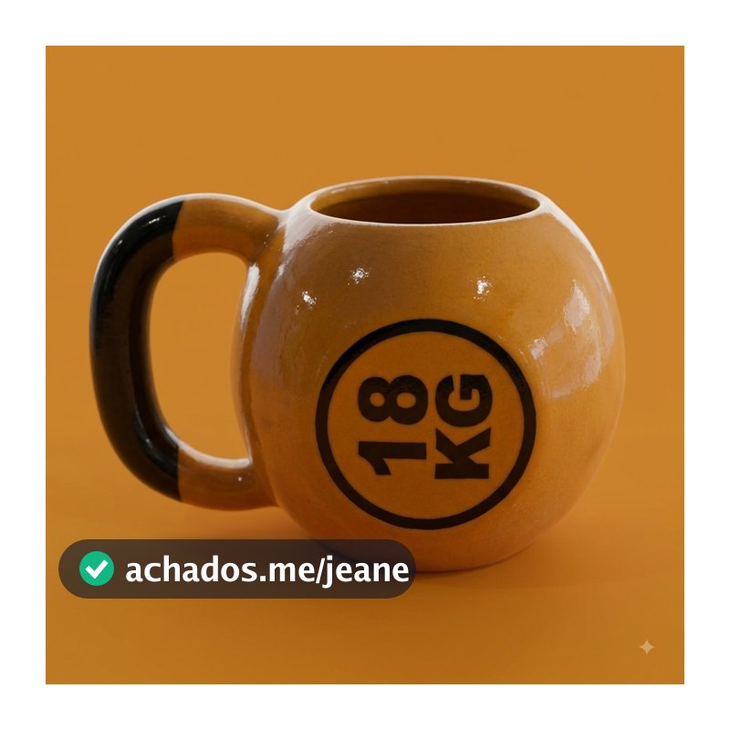 🏋️♂️ CANECA KETTLEBELL 3D 450ML – ESTILO ACADEMIA FITNESS ☕🔥