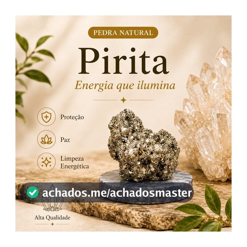 Pirita Na base Natural Bruto Pedra da Prosperidade Proteção Paz Limpeza Energética Decoração Zen