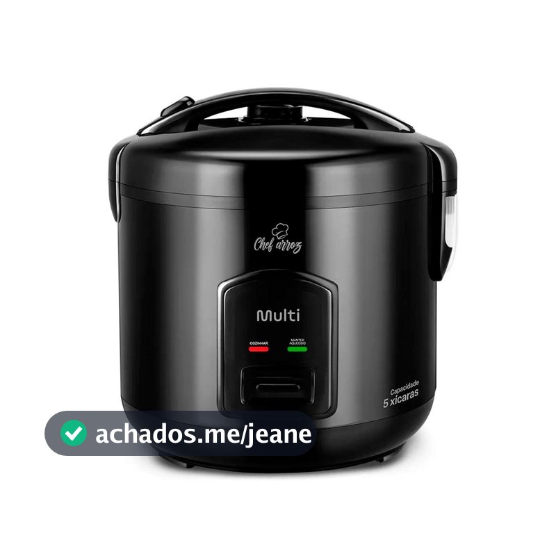 Panela de Arroz 5 Xícaras Função Manter Aquecido Multi 1L 400W GO00 - Multilaser