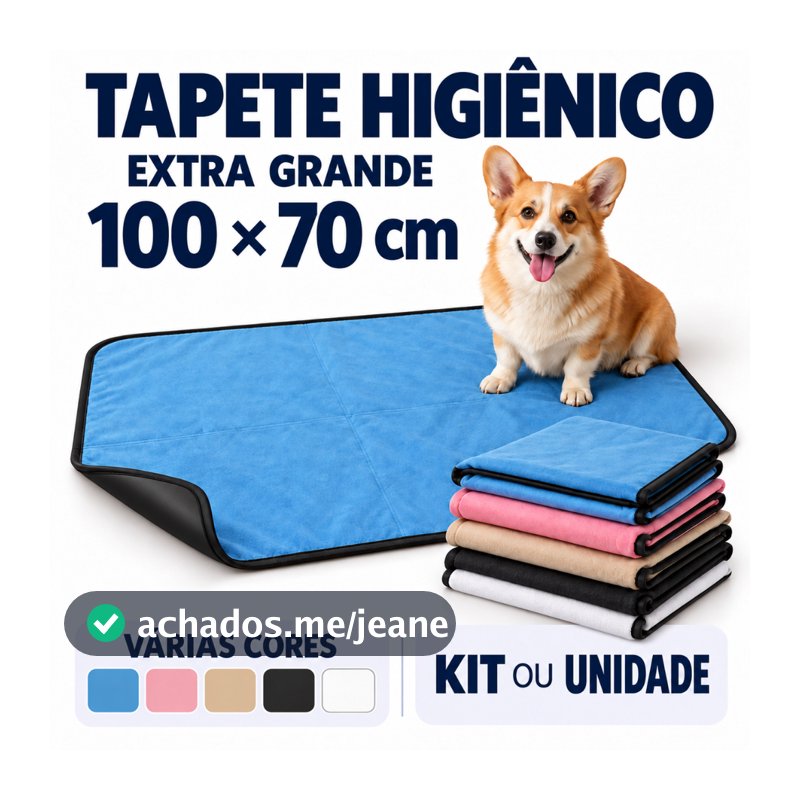 1 ou 3 Tapetes Higiênicos Laváveis 100x70cm Até 600 a 900 Usos Para Cães Grandes