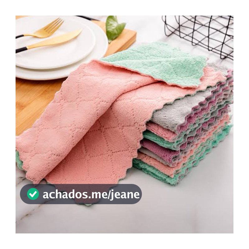 Pano De Cozinha Super Absorvente Microfibra Toalha De Limpeza Doméstica Super Duravel Macio