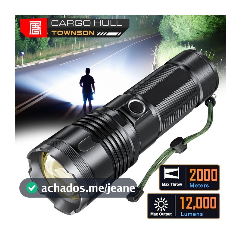 Lanterna Tática Laser LED Super Hiper Potente 2000 Metros Distância Profissional Policial / BM8516