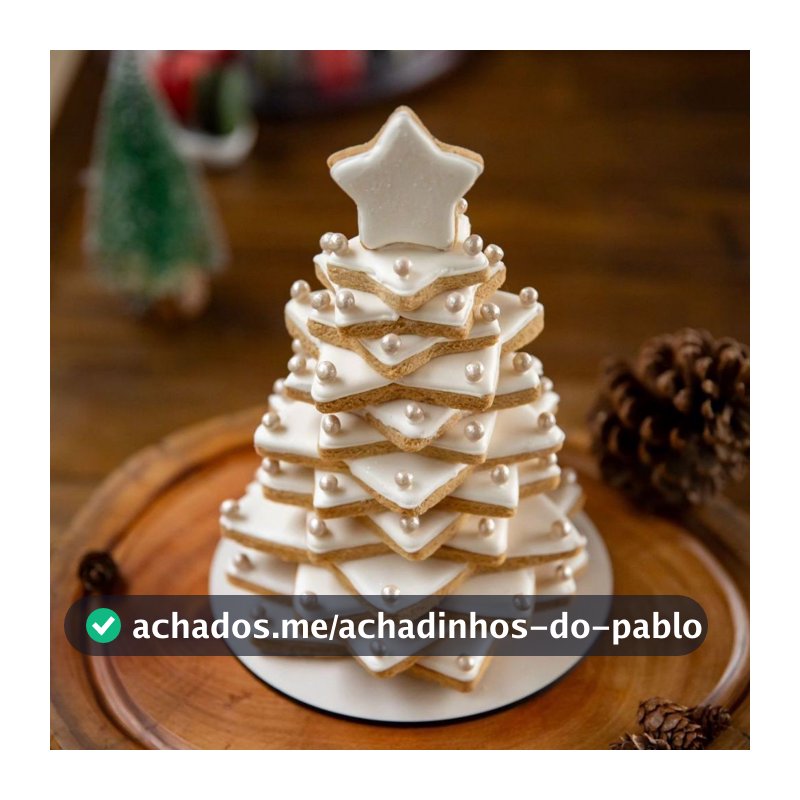 ⭐ Cortador Biscoito ÁRVORE DE NATAL 3D | Kit 6 Estrelas | Cookies e Pasta Americana | Confeitaria Criativa