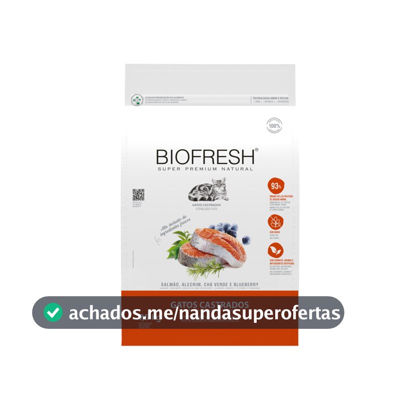 Ração Biofresh Gatos Castrados - 7,5Kg