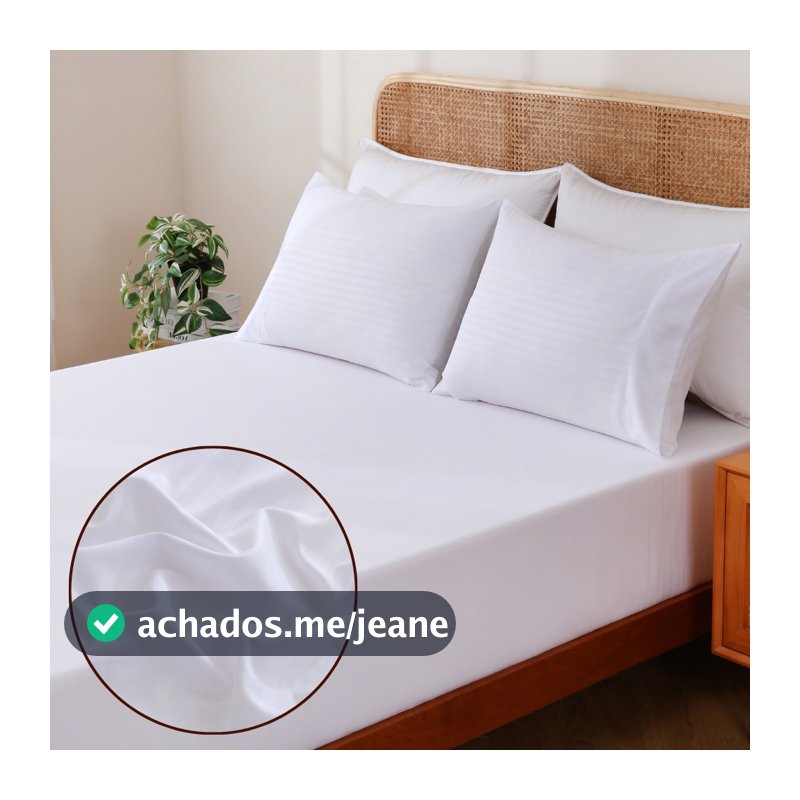 Jogo de Lençol 3 Peças Valencia Percal 300 fios Hotelaria Micropercal King Queen Casal Solteiro