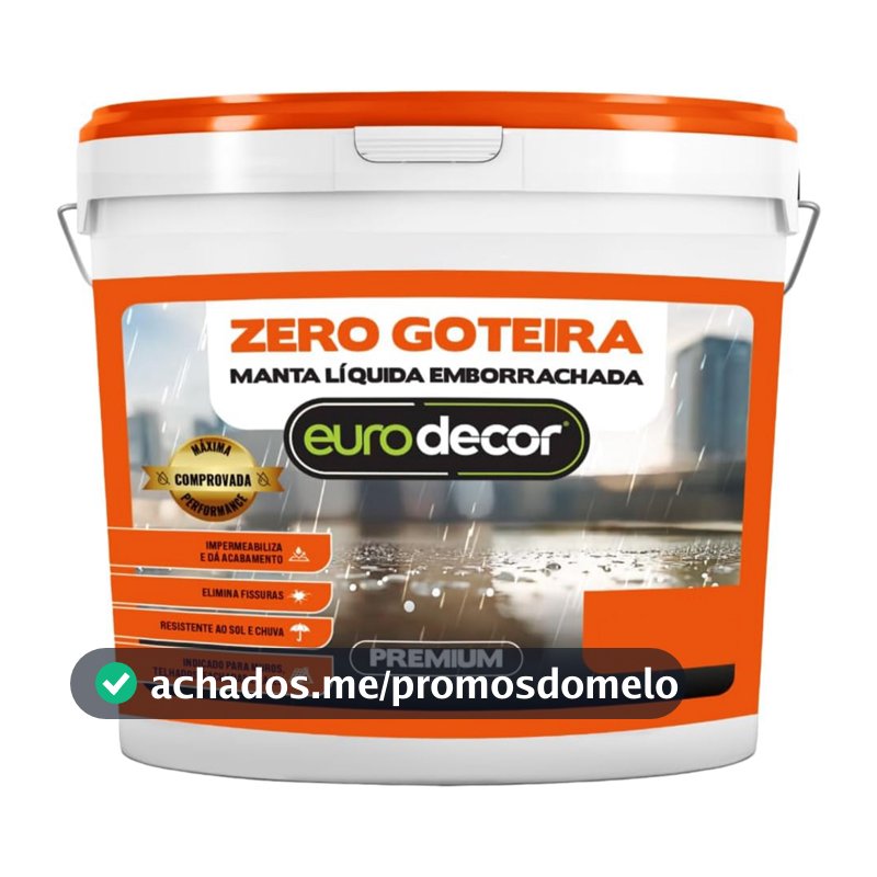 Zero Goteira Manta Líquida Emborrachada Tinta Vedação Laje Premium