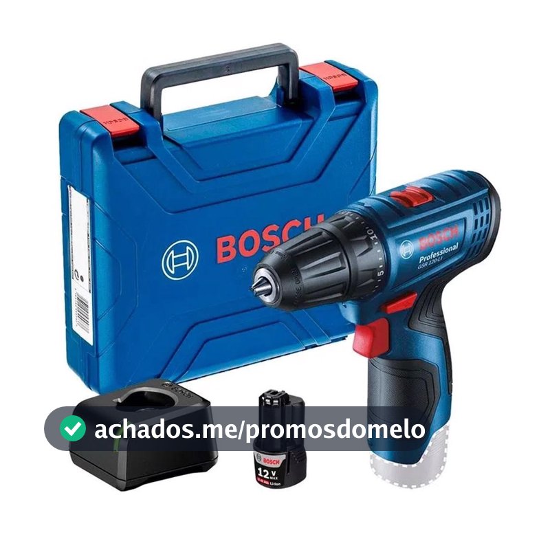 Parafusadeira e Furadeira à Bateria 12V GSR 120-LI com 1 Bateria e Maleta BOSCH Bivolt