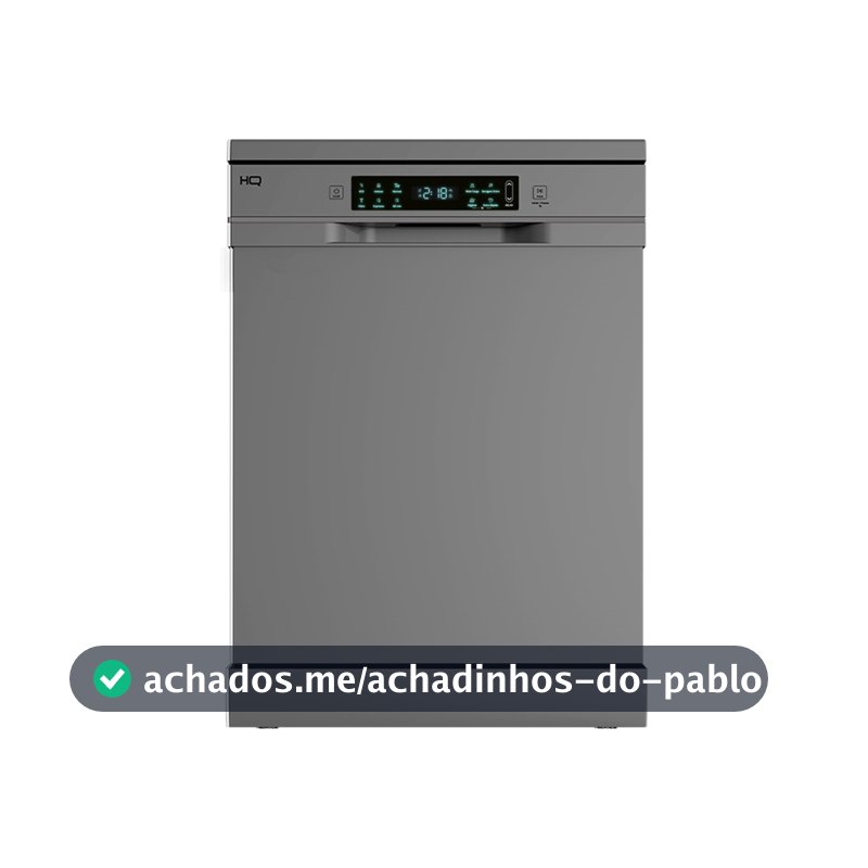 Lava Louças HQ Digital 14 Serviços Cinza HQ-LL14SD