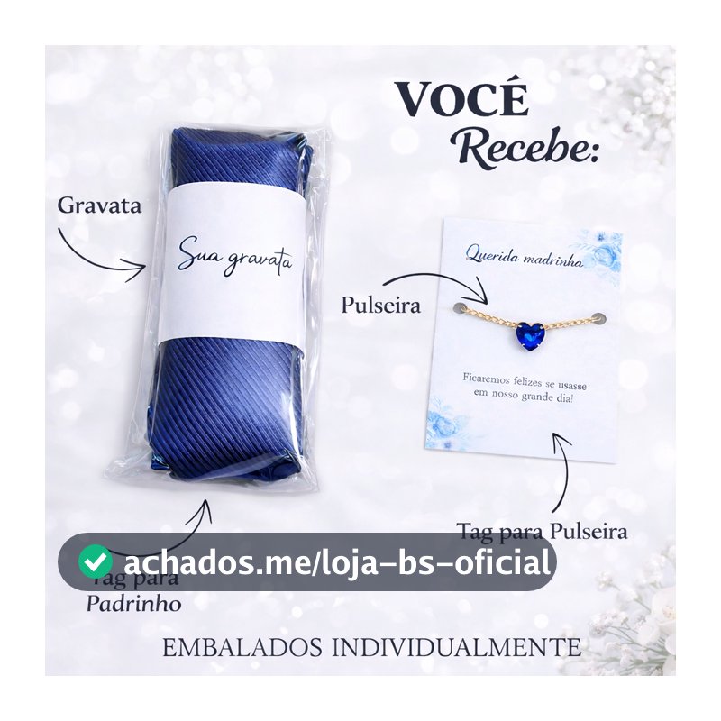 Kit com 6 gravatas semi slim e 6 pulseiras folheada a ouro (pronta entrega)