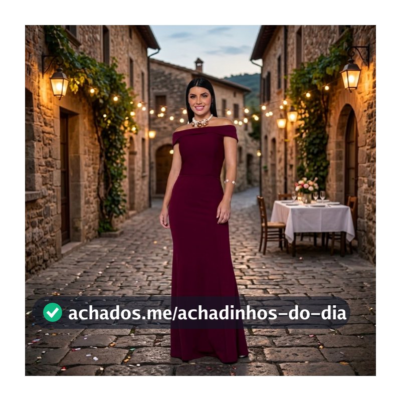 Vestido Longo de Festa Ombro a ombro Barato madrinha casamento formatura aniversario convidada