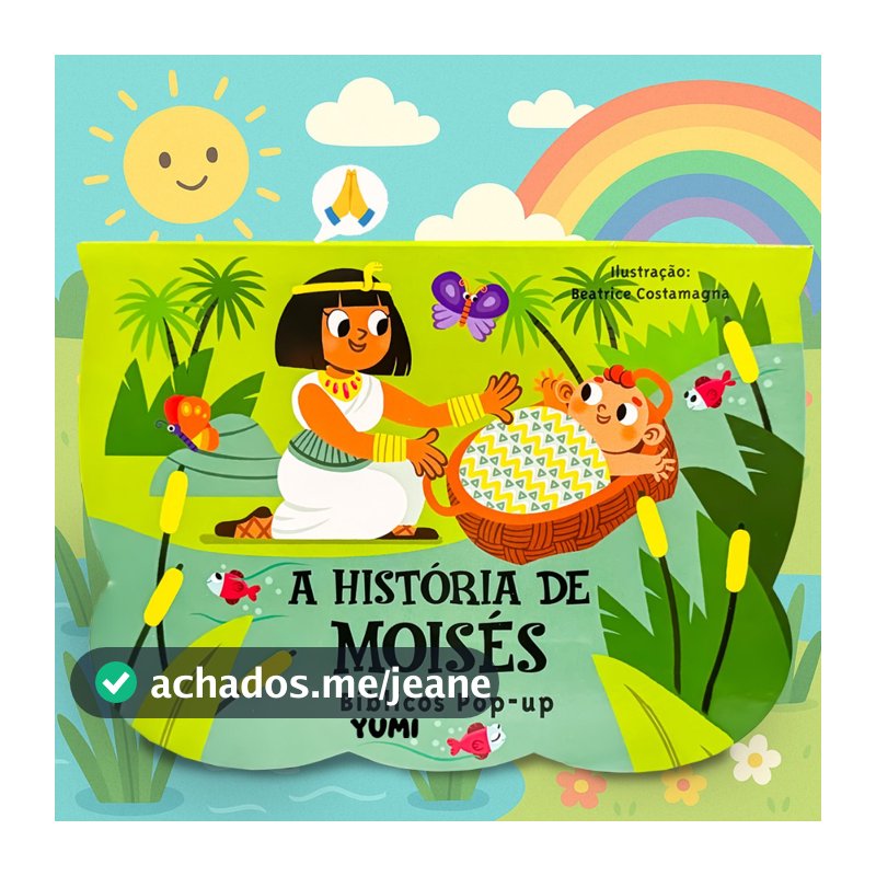 Livro Infantil História de Moisés em 3D  Pop-Up | Histórias da Bíblia Infantil Leia E Divirta-se 3 A 12 Anos