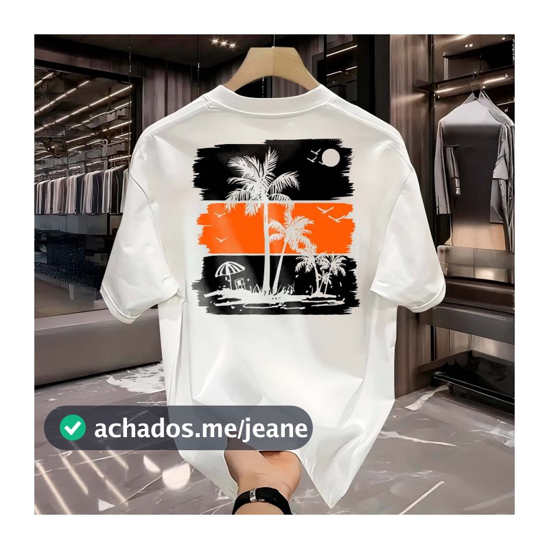 Camiseta Masculina T-Shirt Paisagem Camisa Manfinity 100% Algodão