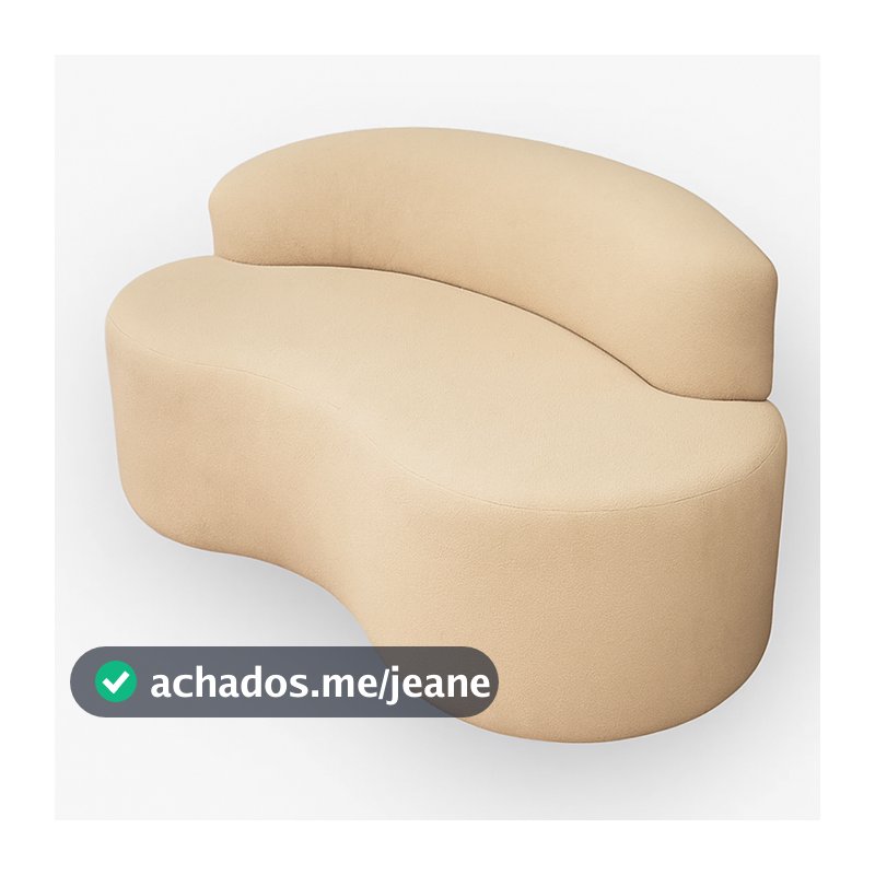 Sofá Puff Orgânico Slim Cloe – Sofisticação para Sala e Escritório 1 metro