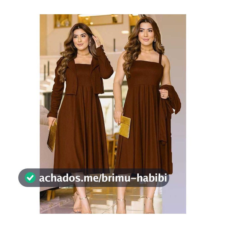 Conjunto Vestido Rodado Midi + Casaco Blazer Moda Evangélica executiva Elegante