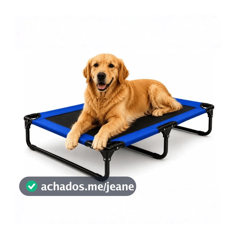 Cama Pet Para Cachorro Suspensa Elevada Lavável Impermeável Grande GG Ortopédica Até 50kg 105x61cm