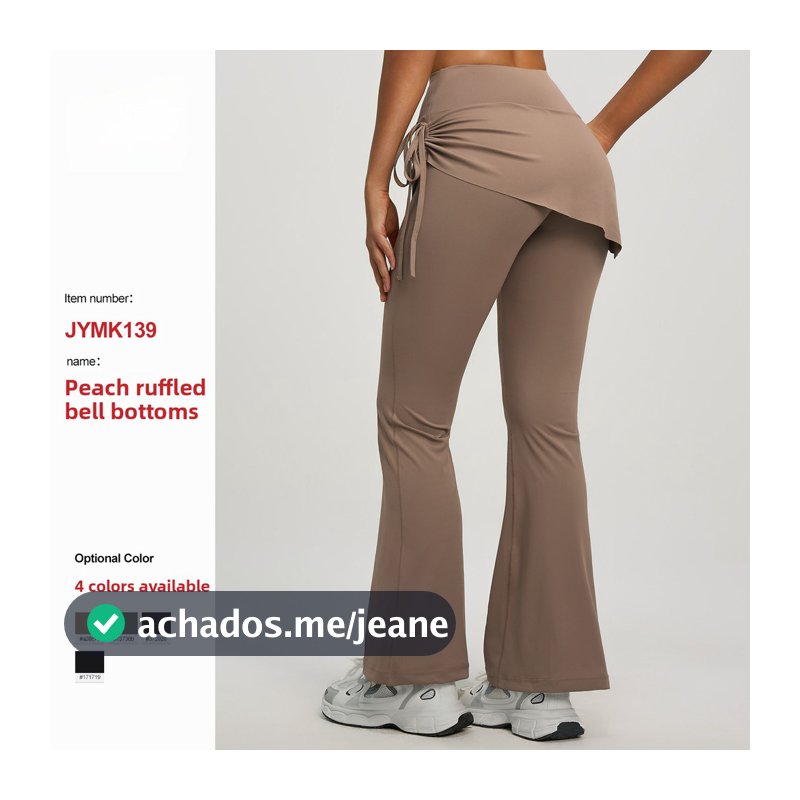 Culottes falsas de duas peças com Micro-aglomeração e levantamento de quadril de cintura alta
