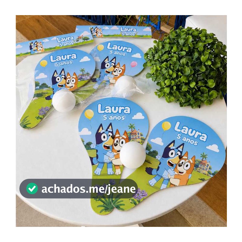 Kit Raquete personalizada lembrancinha de aniversario Ping Pong TODOS OS TEMAS