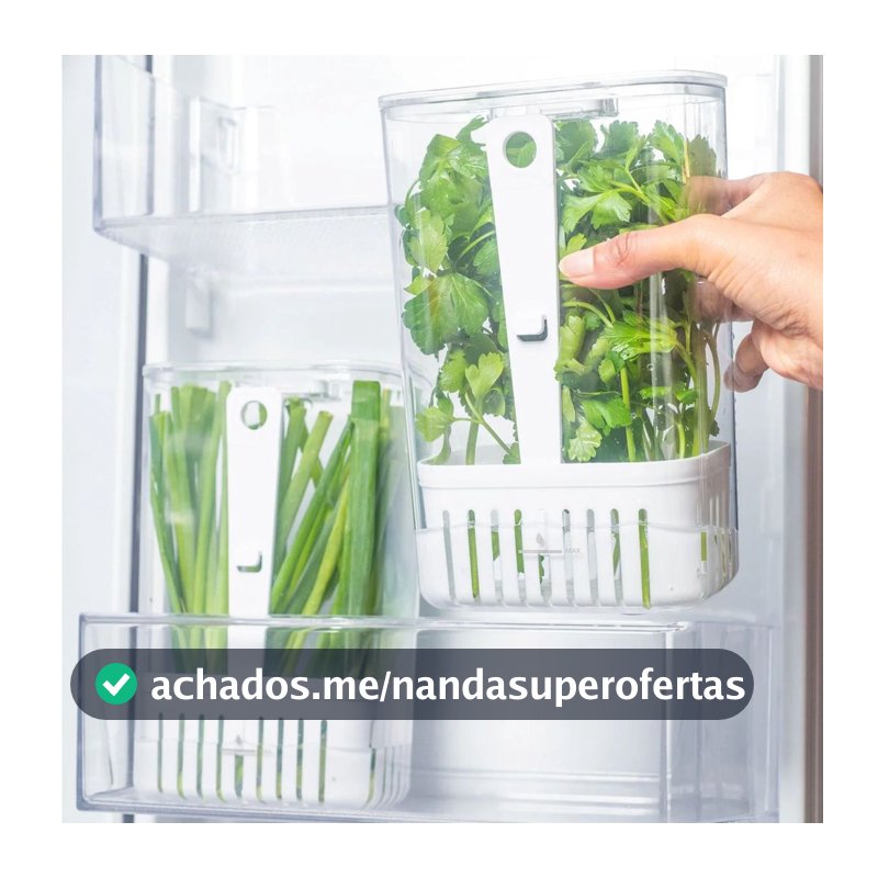 Organizador de Geladeira para Temperos 2,3L Linha Clear Fresh