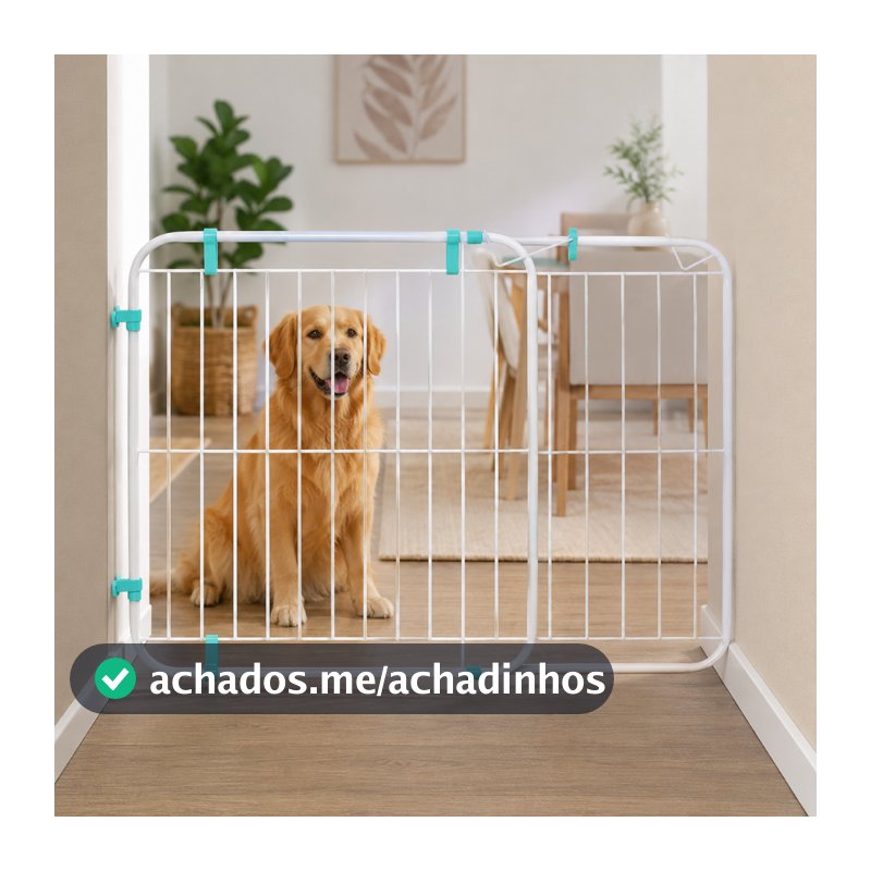 Portão Grade Expansivo Proteção Criança Cão Pet 70 a 115 Cm da Pet Útil