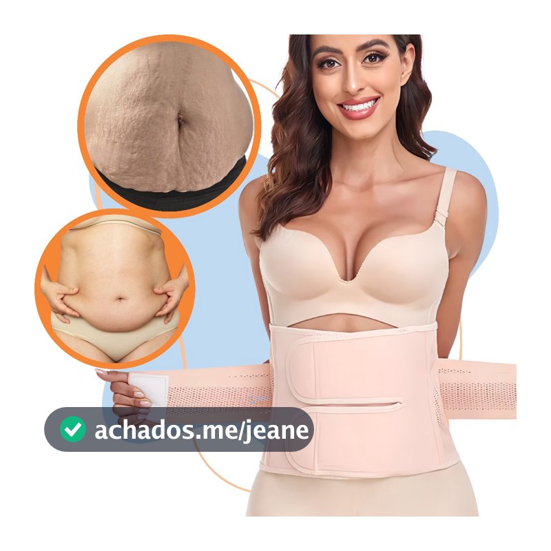 Cinta Modeladora Feminina Pós Parto Cesárea – Emagrecimento, Flacidez e Alívio Lombar