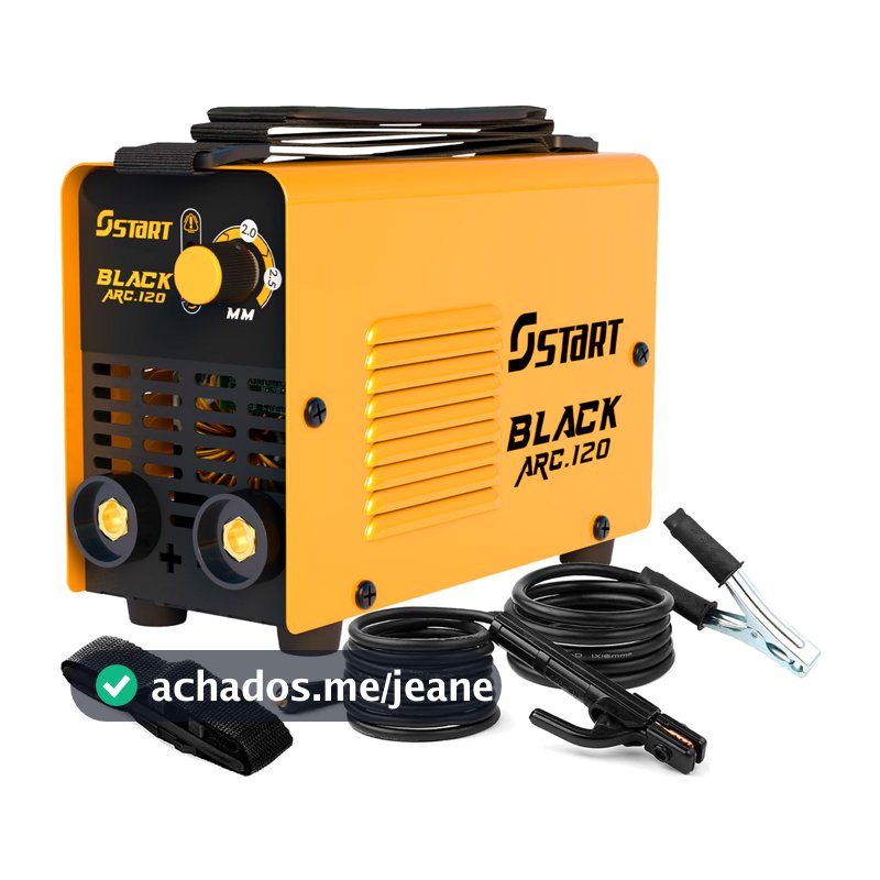 Máquina de Solda Inversora Portátil Black Arc Start MMA e TIG 220V Fan Cooler Engate 9mm