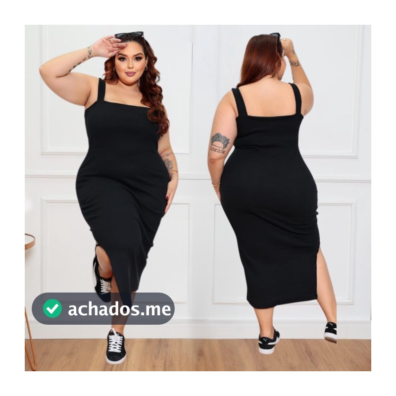 Vestido Feminino Longo Plus size do 46 ao 52 ribana canelado de algodão tendencia