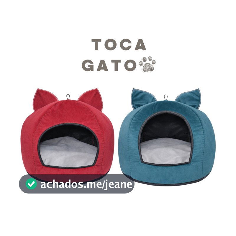 Toca para Gatos em Veludo - Macia e Quentinha - Toca Gato