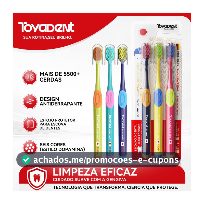 TOYADENT PRO Escova de Dental Com Cerdas Premium Alemãs da Pedex +Capa Protetora