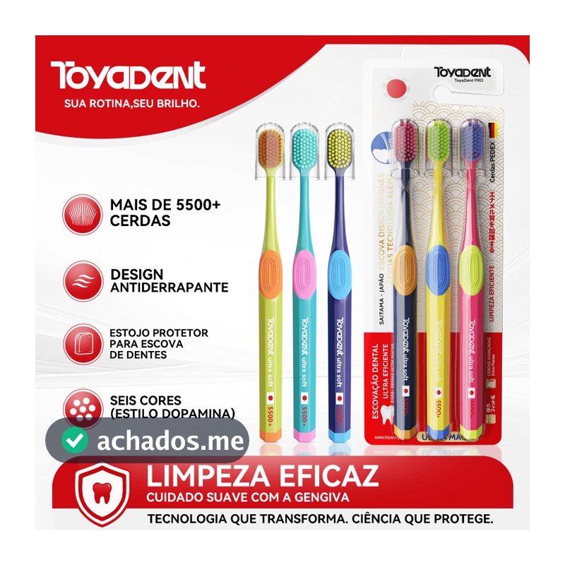 TOYADENT PRO Escova de Dental Com Cerdas Premium Alemãs da Pedex +Capa Protetora