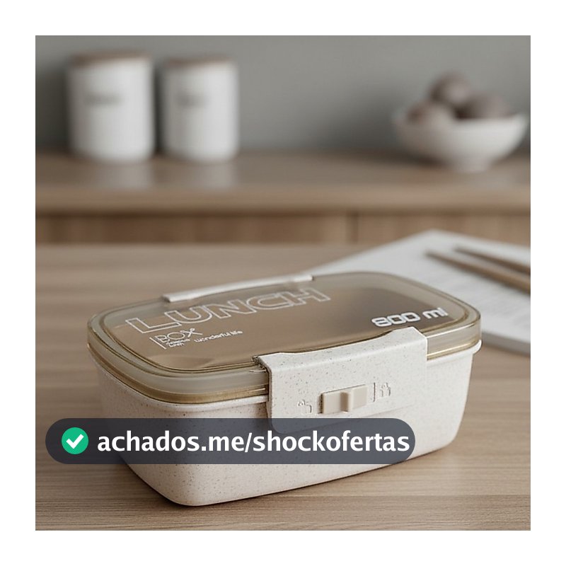 Pote Marmita Ecológica com Divisória 800ml - Jacki Design