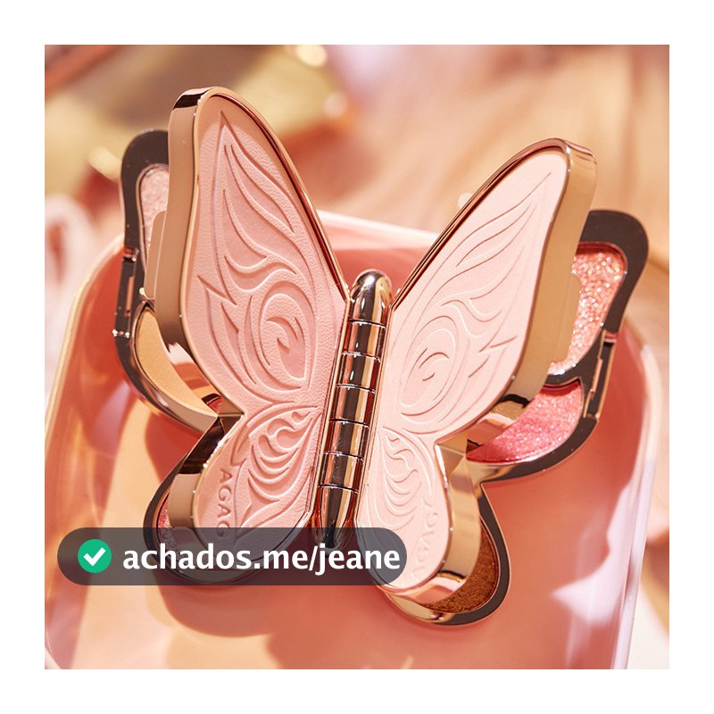 Sombra borboleta seis cores multicolorido alto brilho fosco cor terra rosa paleta de sombras estroboscópicas